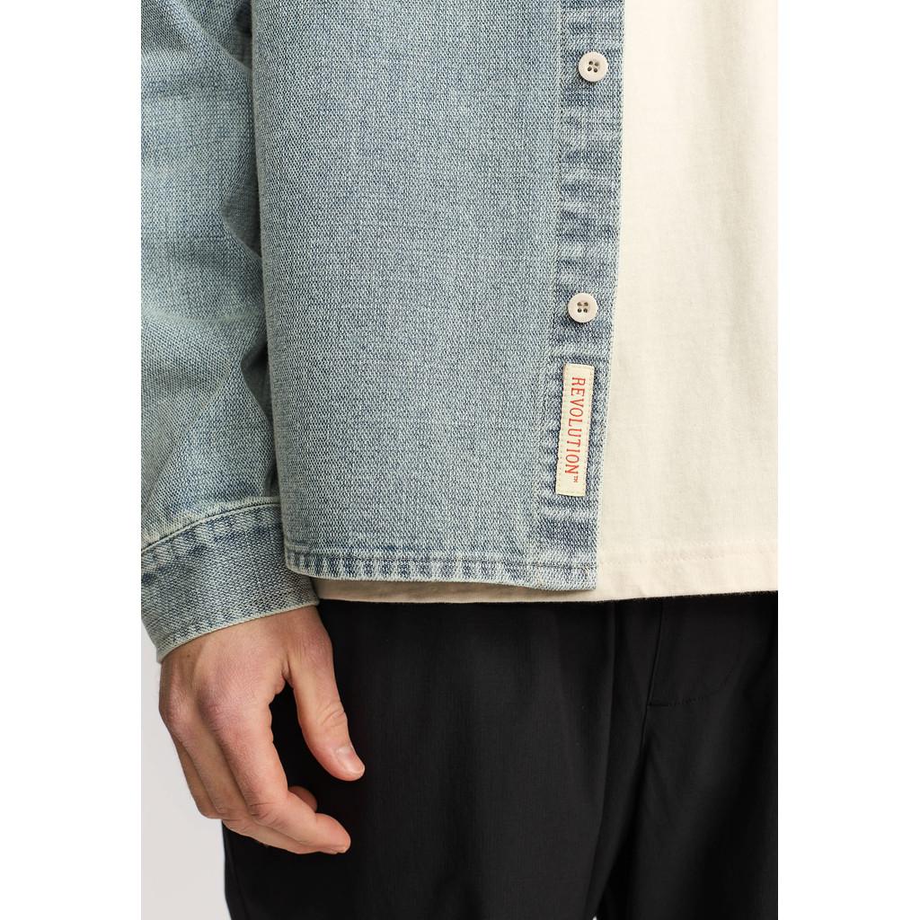 Revolution Casual Shirt Blue Hemd Herren blau